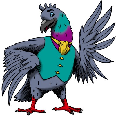 Colorized drawing of Walter, one of the characters from the book The Amazing Adventures of Sisi the Mouse, written by Ania Bogacka and illustrated by Mikey Arnott